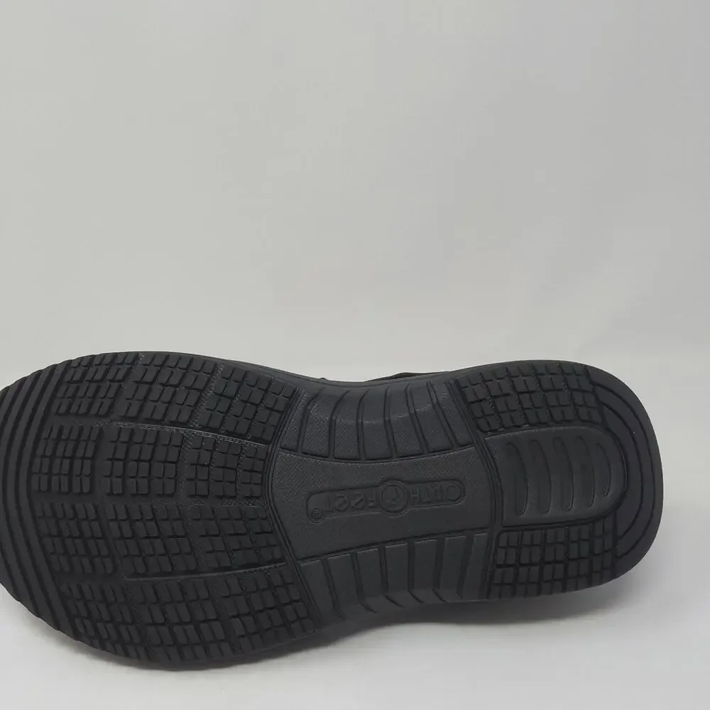 Orthofeet Men's Gemini 566 Black Leather Orthopedic Walking Sandals US 10 NWB